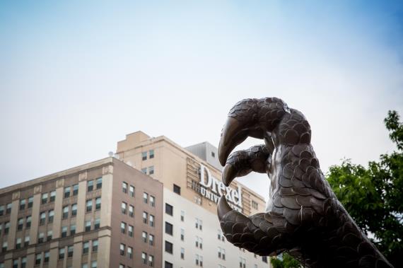 Drexel campus and Dragon claw